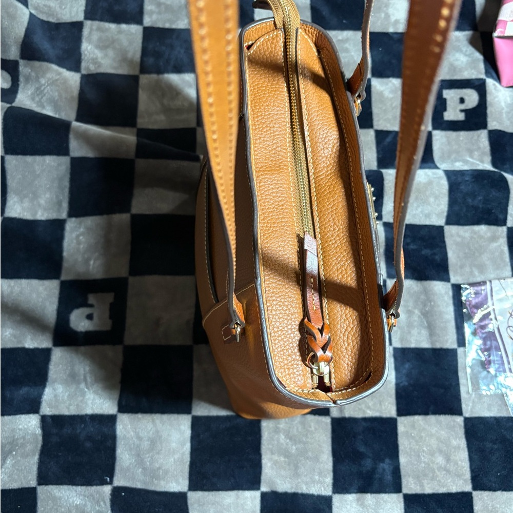 Dooney & Bourke Caramel Leather Tote - Picture 9 of 13